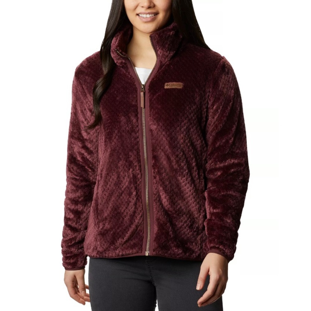 Columbia Malbec Sherpa Full Zip Burgundy Fireside Jacket Size Large Size Large